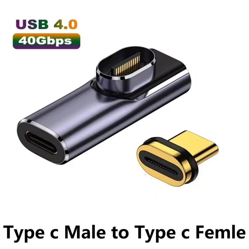 USB 4.0 Magnetische Adapter OTG Type C Man naar Vrouw Gegevens Transfer Converter 100W Snelladen voor Telefoon Macbook Air Pro Laptop