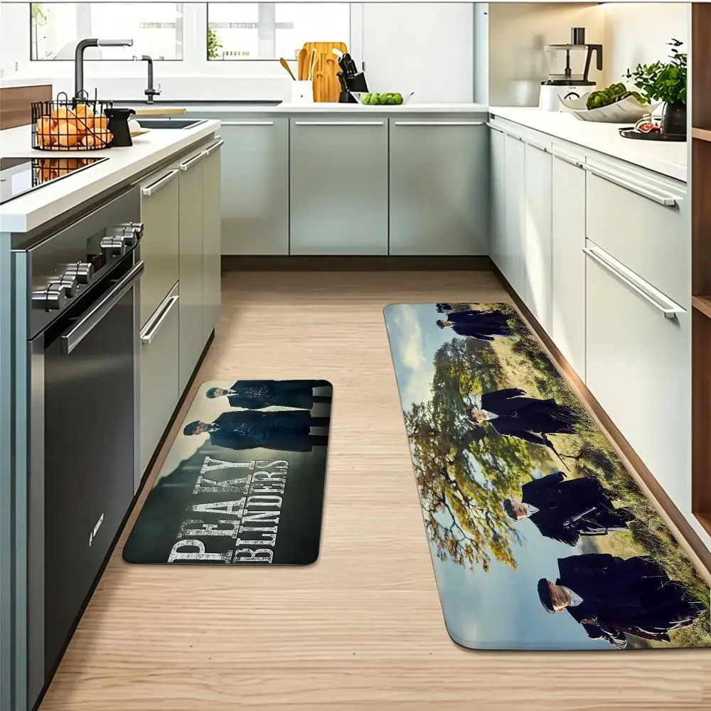 P-PeakyS B-Blinders Floor Mat Flannel Rug, Suitable For The Living Room Or Bathroom; Non-slip And Absorbent.