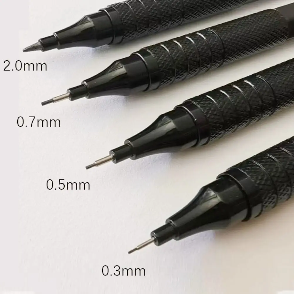 Metal Mechanical Pencil Low Gravity Stationery Automatic Pencil 0.3/0.5/0.7/0.9/2.0mm Movable Pencil Sketch Comics Design