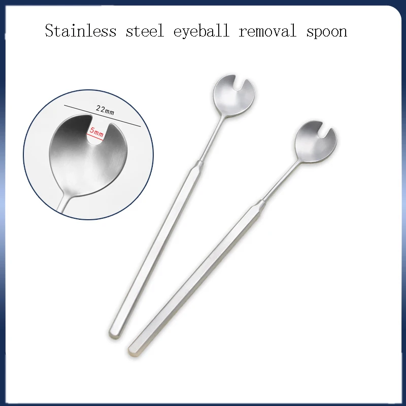 Stainless steel eyeball extractor Professional microophthalmic instrument curette scrape the optic nerve meibomian gland