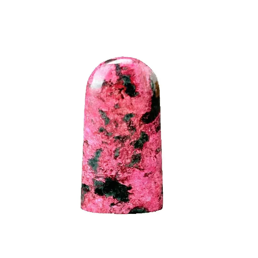 Natural Red Peach Blossom Jade Meditation Torch Reiki Treatment Shape Home Decor Free-Form Ornament Ideal Holiday Gift