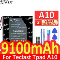 9100mAh KiKiss Powerful Battery A 10 For Teclast Tpad A10 A10T A10S T10 T20 T30 T13 T15 M2 Tablet Batteries