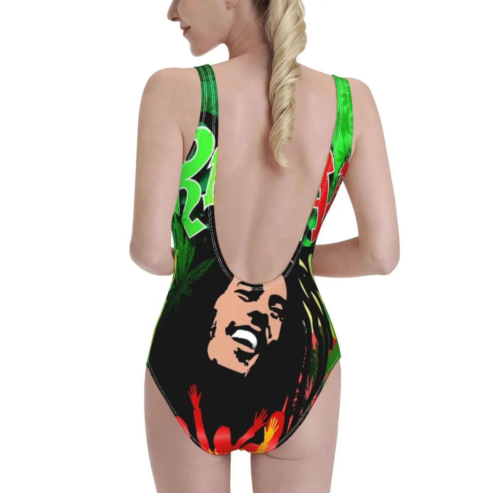 Reggae Rastaman Music Colors Fun And One-Piece Swimsuit Women Sexy Monokini Bathing Suits New Girl Beach Swimwear Reggae Rasta