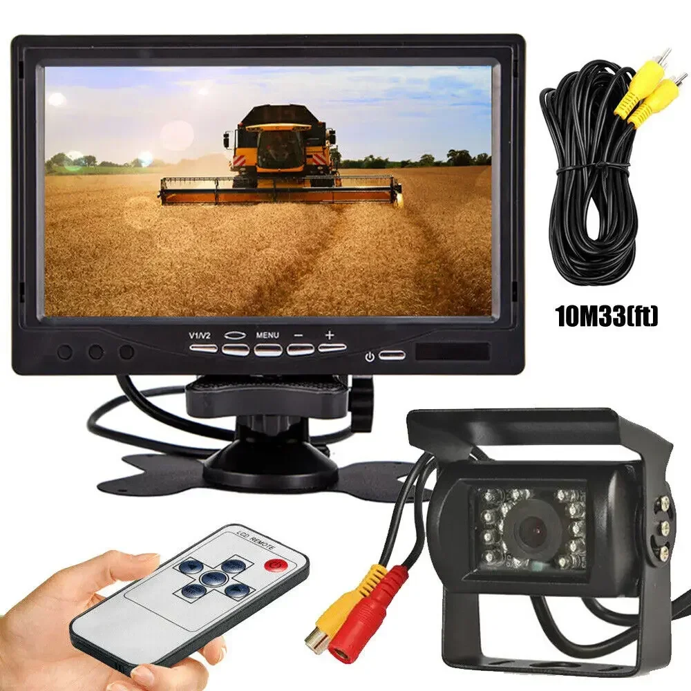 

7" Monitor 12-24v HD Backup Camera Heavy Duty Night Vision Waterproof Caravan RV