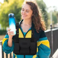 Chest Fanny Pack Running Chest Bag Chest Pouch Men Chest Backpack Adjustable Front Pack Fashion Travel Chest Pack Chest Vest For