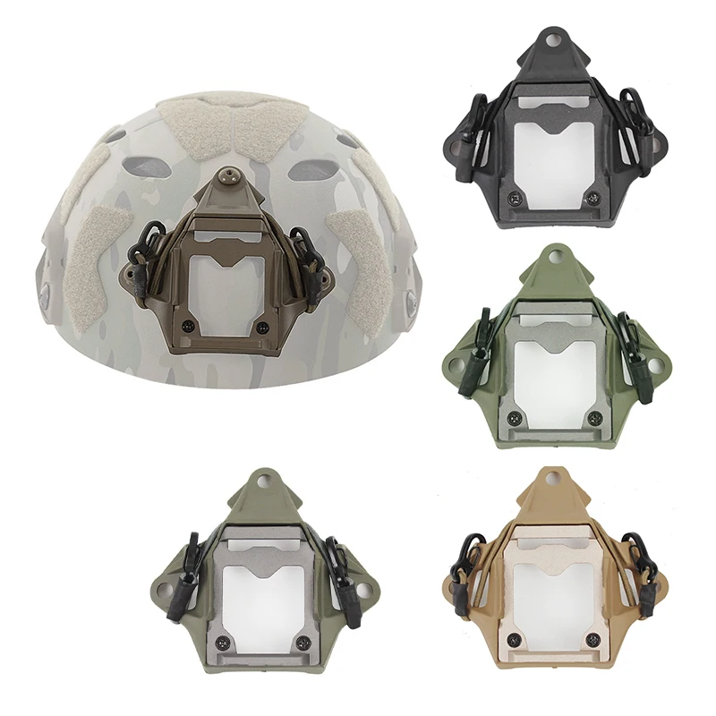 Tactical Helmet NVG Mount Adapter with Hook Rope, Universal Bracket for Fast Mich Wendy Helmet, Action Camera Flashlight Mount f