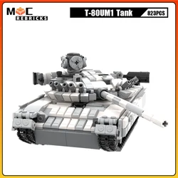 MOC Bricks Military Vehicle Series T-80UM1 Main Battle Tank Creative Building Blocks Model Toys DIY Xmas Gifts Children's Adult