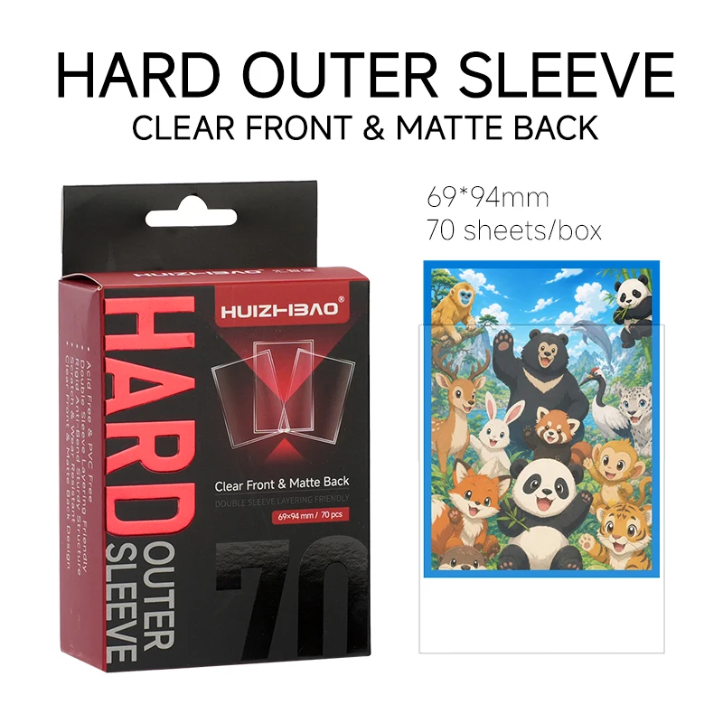 69x94mm - 70 PCS Matte Hard Outer Sleeves Standard for PKM for MTG TCG card For sleeved cards up to 66x92mm