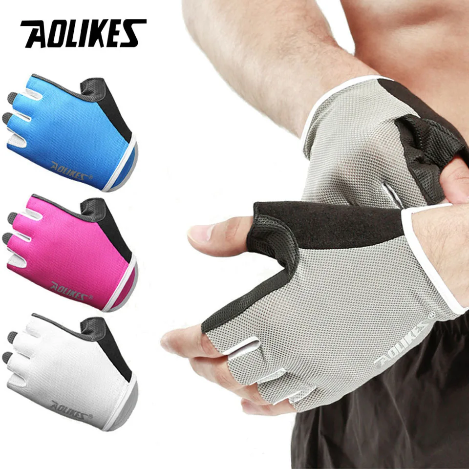 

AOLIKES Breathable Workout Gloves Weight Lifting Fingerless Gym Fitness Exercise Gloves for Powerlifting Women and Men Training