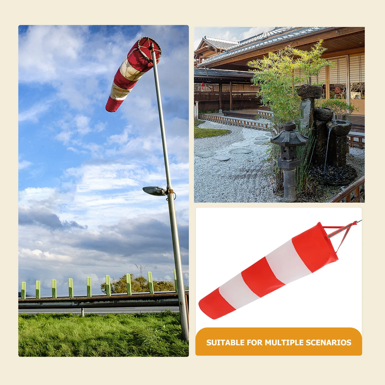 Outdoor Waterproof Reflective Windsock Hanging Wind Direction Bag Garden Decorative Warning Flag Wind Direction Indicators view 2