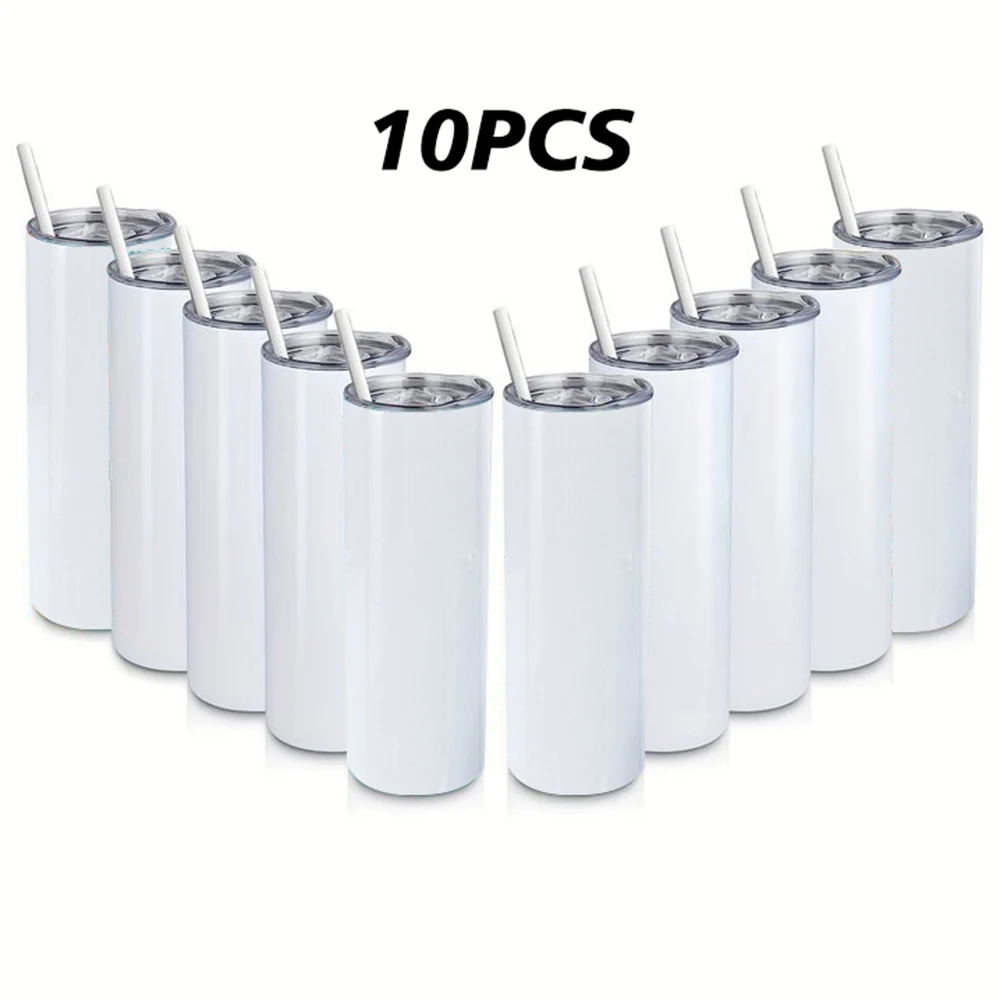 

WATERSY 4/8/10 Pack 600ml Stainless Steel Thermal Bottles 20oz Heat Sublimation Cup Double Wall Vacuum Flask DIY Insulated Mug