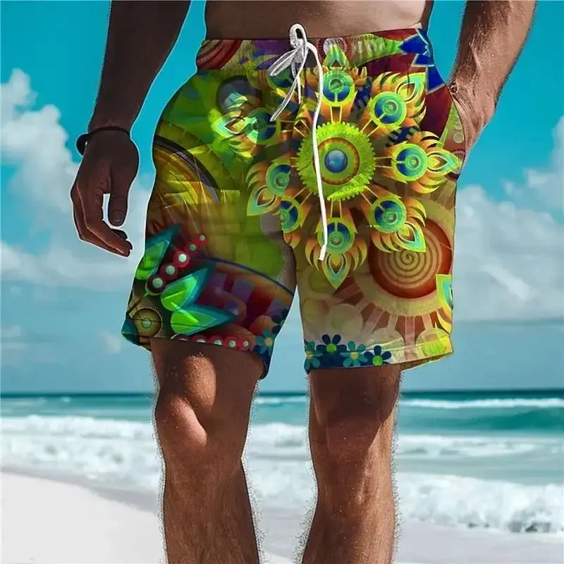 

Men's Summer 3D Fashion Casual Vacation Beach Pants Quick-Drying Breathable Vacation Exclusive Hawaiian Men's Shorts