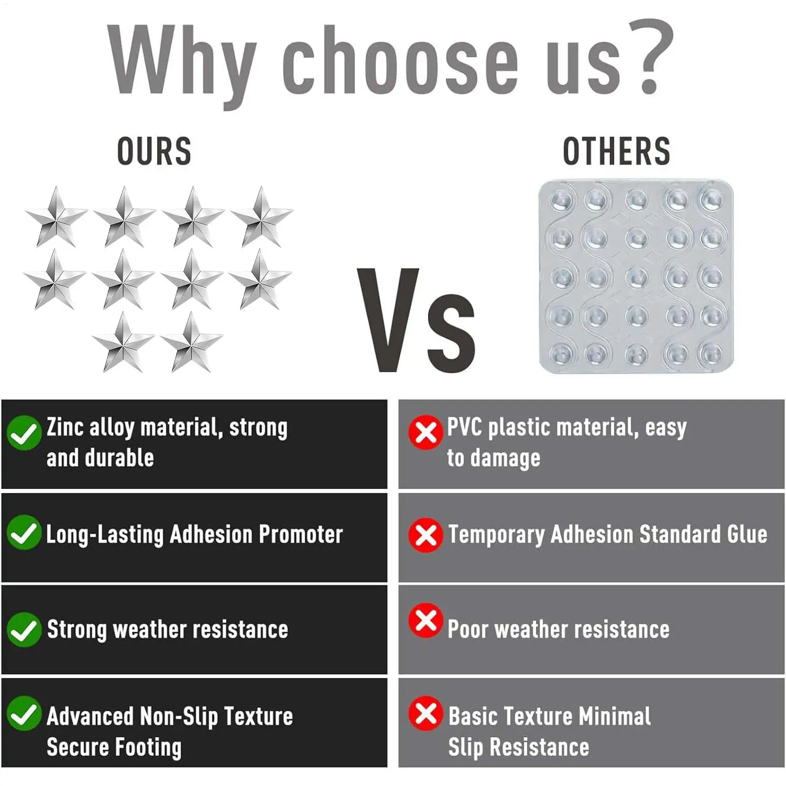 10 قطع على الجليد ستومب الوسادة عدم الانزلاق الخماسي ترصيع قبضة منصات الجر ل على الجليد منفعل نمط منصات الجر ، التزلج ملزمة #5