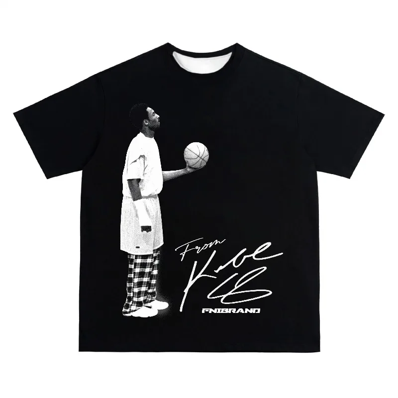 

Уличная футболка Basketball Kobe Bryant с узором и принтом, свободная быстросохнущая футболка, подходящая для мужчин и женщин