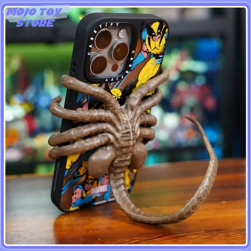 New Alien Romulus Movie Peripheral Pvc Facehugger Movie Figure Mobile Phone Holder Halloween Gift To Friend