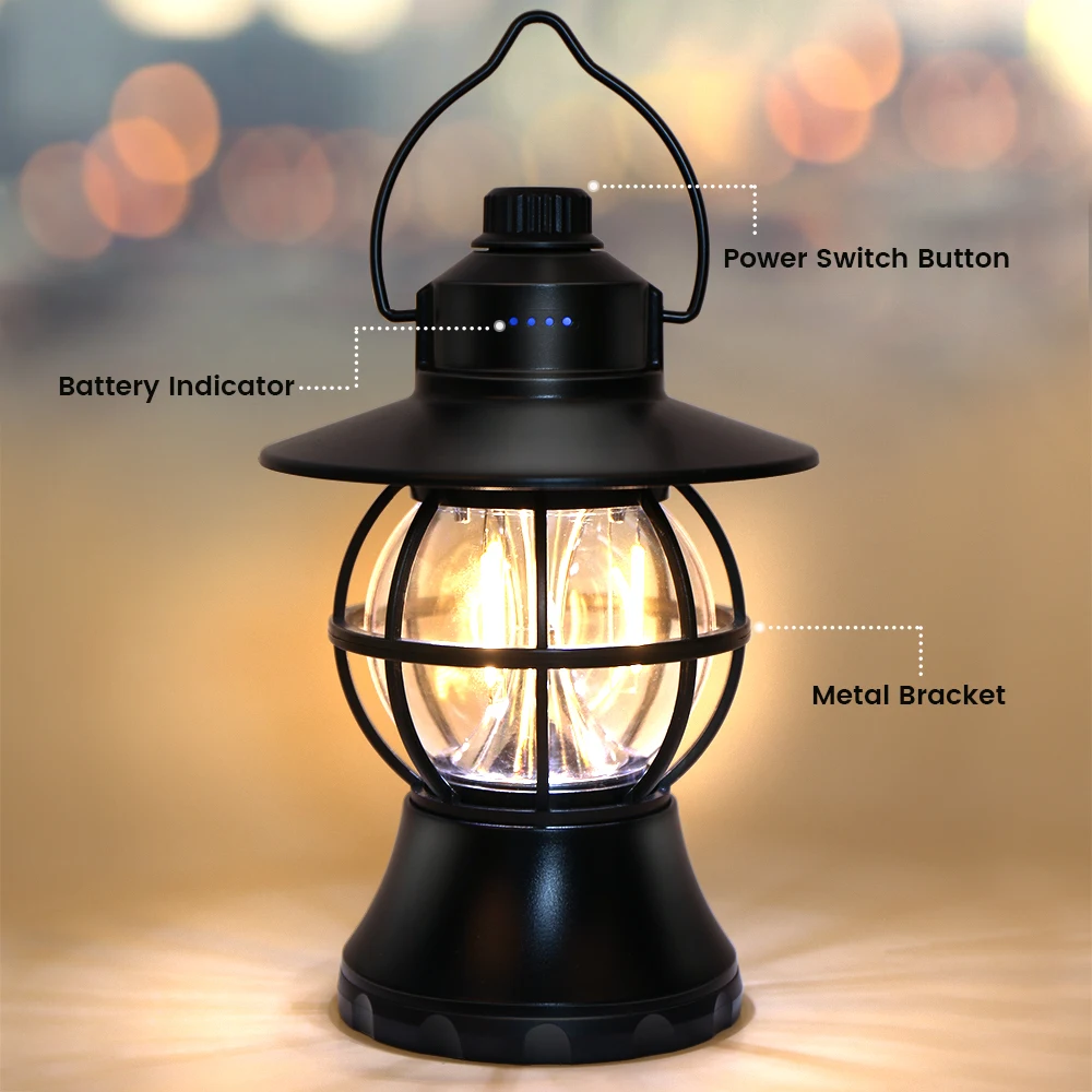 

INXDOLHOM LED Vintage Lantern Battery Operated Halloween Pirate Lantern Flame Rustic Hanging Lantern for Garden Yard Home Decor