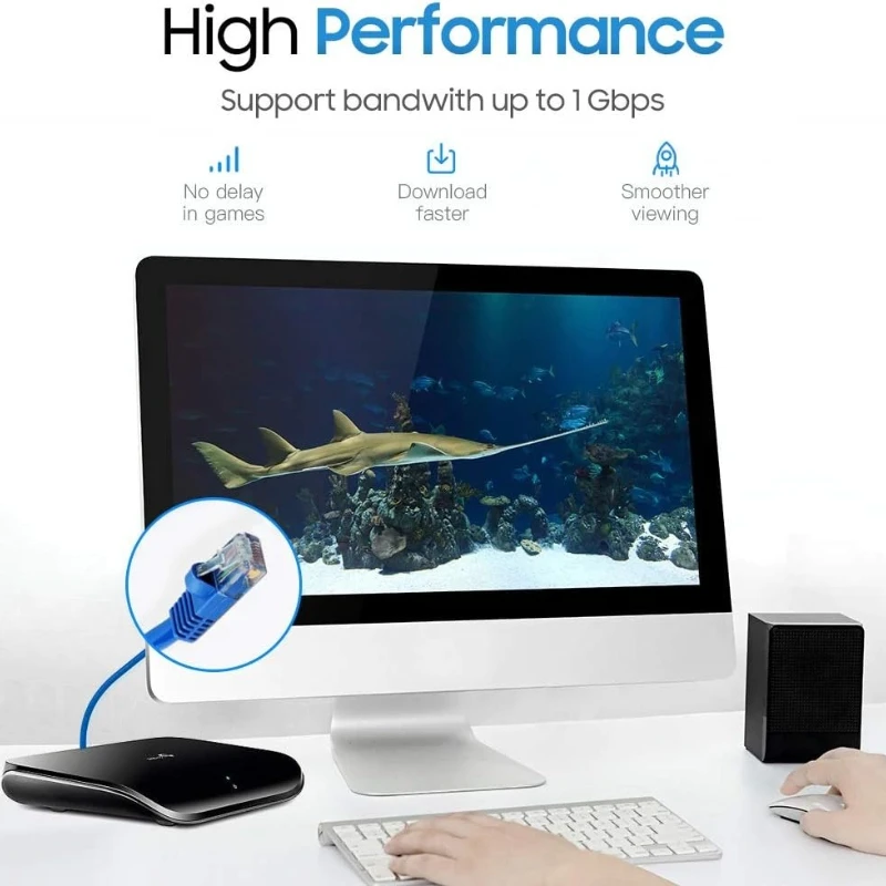 Kabel Ethernet CAT6 Ultra Thin RJ45 Lan Cable UTP RJ 45 Networking Cable Patch Cord do komputerów stacjonarnych Modem Router 2m 3m