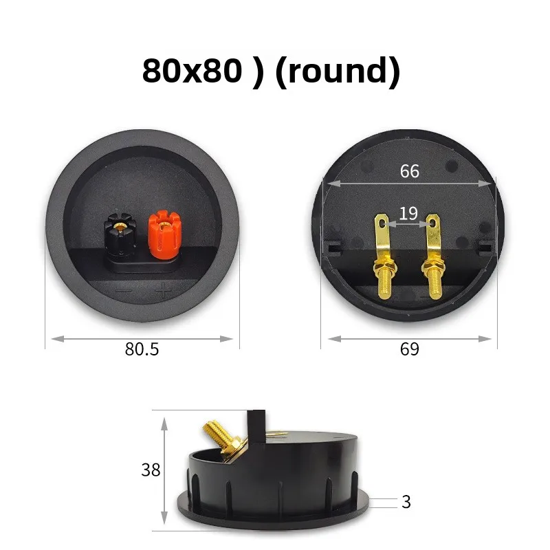 DIY Audio-Zubehör Lautsprecher-Anschlussbox 2/4-Wege Optional Verstärkte ABS-Kunststoff Anschlussdose Verbindungsclip 2 Stück/Set – Detail 12