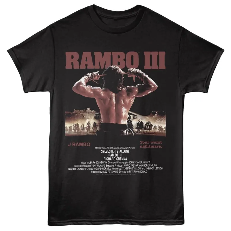 Rambo Printed T-shirt Men's Summer Classic Action Movie Pattern