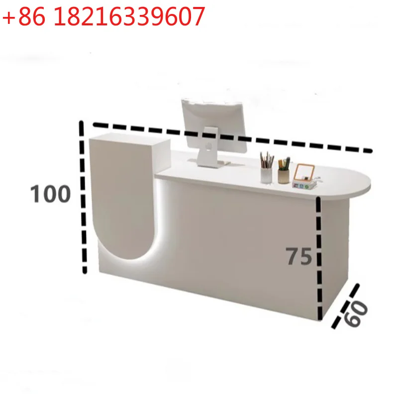 YAO customized  Desk For Saloncounter Reception Podium Cashier Reception Desk Beauty  Recepcion Mostrador Office Furniture