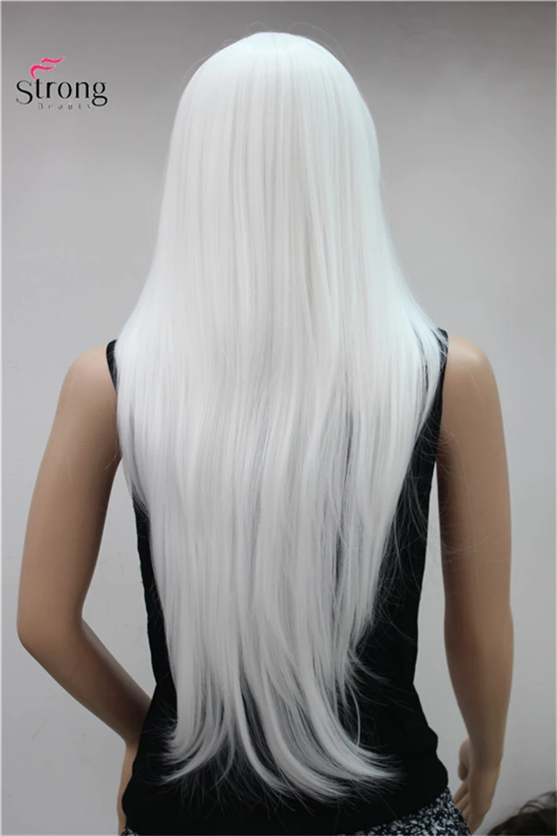 Long Layered Straight White, Pink ,Silver,Blonde,Full Synthetic Wig Wigs