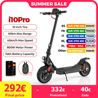 iScooter i10Pro 10 inch Electric Scooter 800W 15Ah Scooters 45km/h Electric Kick Scooter 60KM Range Powerful Scooters with APP
