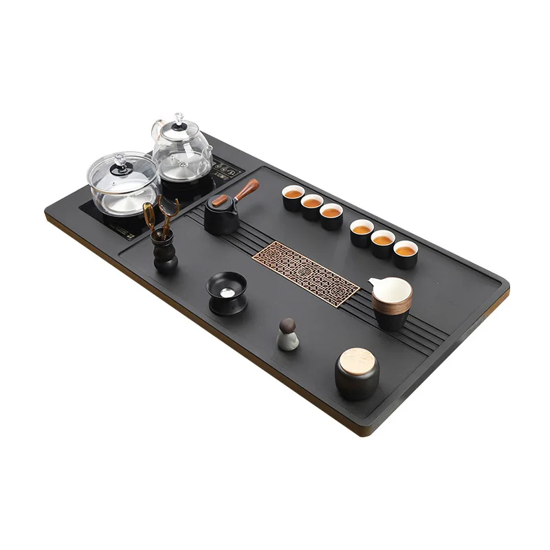 

Natural whole Wujinshi tea tray, fully automatic integrated tea set, household Kung Fu electric heating stove, simple large