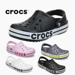 Crocs Bayaband Everg-Sandales décontractées unisexes, chaussures de plage respirantes, chaussures d'extérieur à enfiler, parka fermée, originales