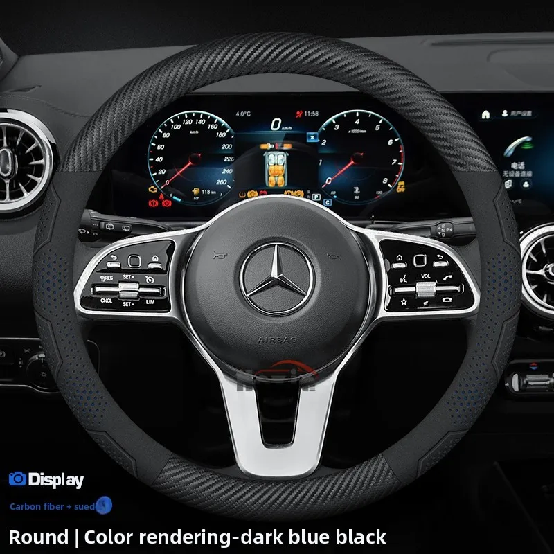

Кожаный чехол на руль автомобиля для Mercedes Benz AMG GLC W176 W203 W447 CLA 250 W212 W218 W166 W245 C200 A V Class Аксессуары