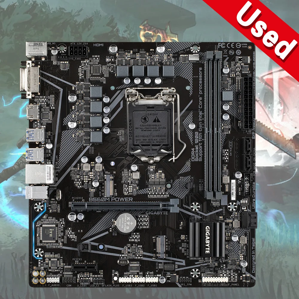 Gigabyte B560M Power Motherboards LGA 1200 DDR4 128GB M-ATX For Intel B560 Desktop Mainboard M.2 SATA III USB3.0