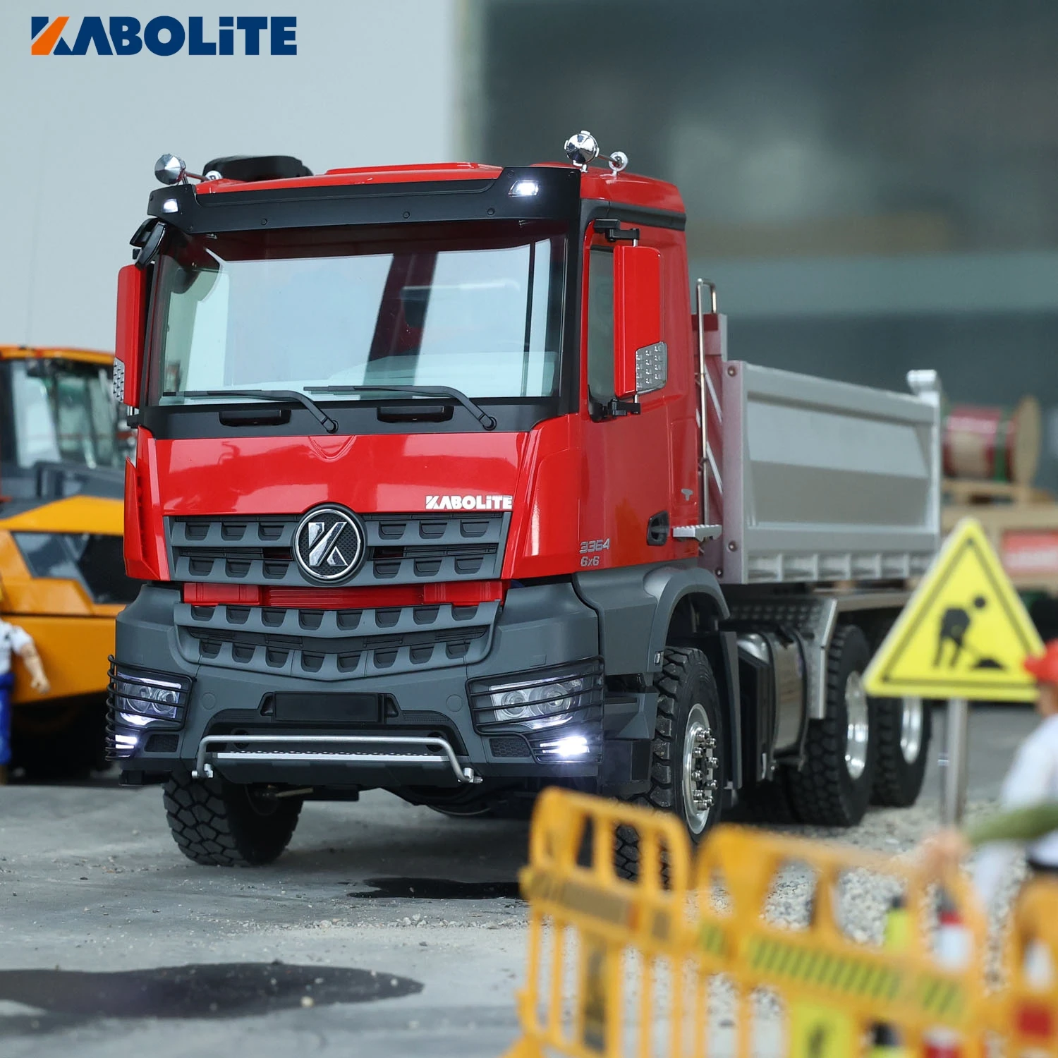 KABOLITE K3364 Hydraulic RC Dump Truck 1/14 Scale 6x6 Remote Control Tipper Cars Light Sound System RC Toys Model Gift Battery