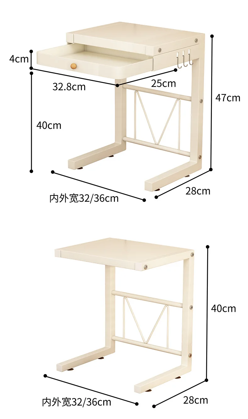 Kitchen, rice cooker rack, countertop, electrical appliance storage rack, double-layer air fryer rack, can be pulled