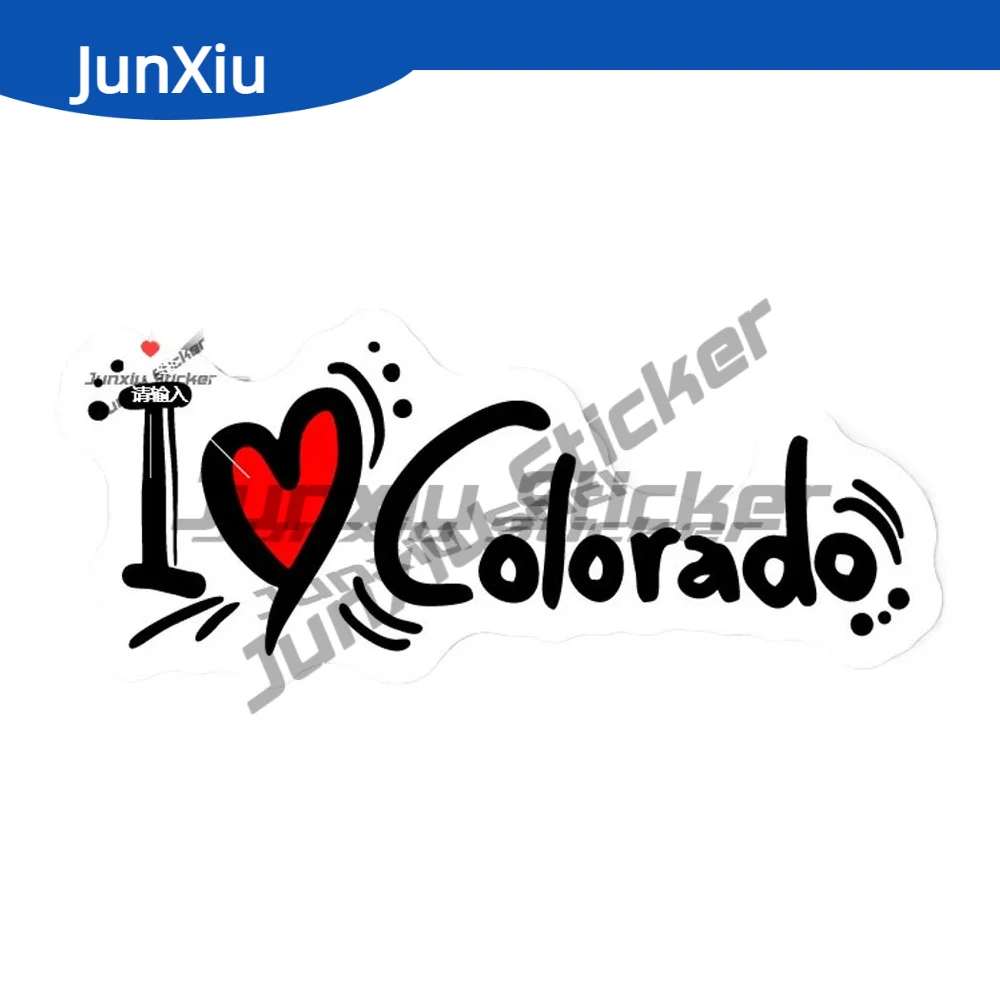 

I Love Colorado Sticker America Travel Slogan Pvc Decorative Accessories Car Bumper Anti Scratch Exterior Decal Scratch Cover