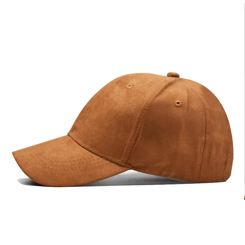 Neue Großhandel Wildleder Baseball Cap Herbst Winter für Männer Frauen Winter Solide Straße Hut Unisex Einstellbar Casual Plain Gorra Caps – Detail 10