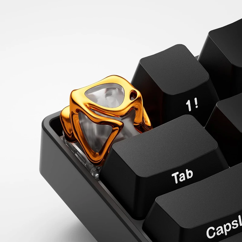 Venom Liquid Metal Electroplated Keycaps – Cross-Interface ABS Material, Mechanical Keyboard DIY Accessories