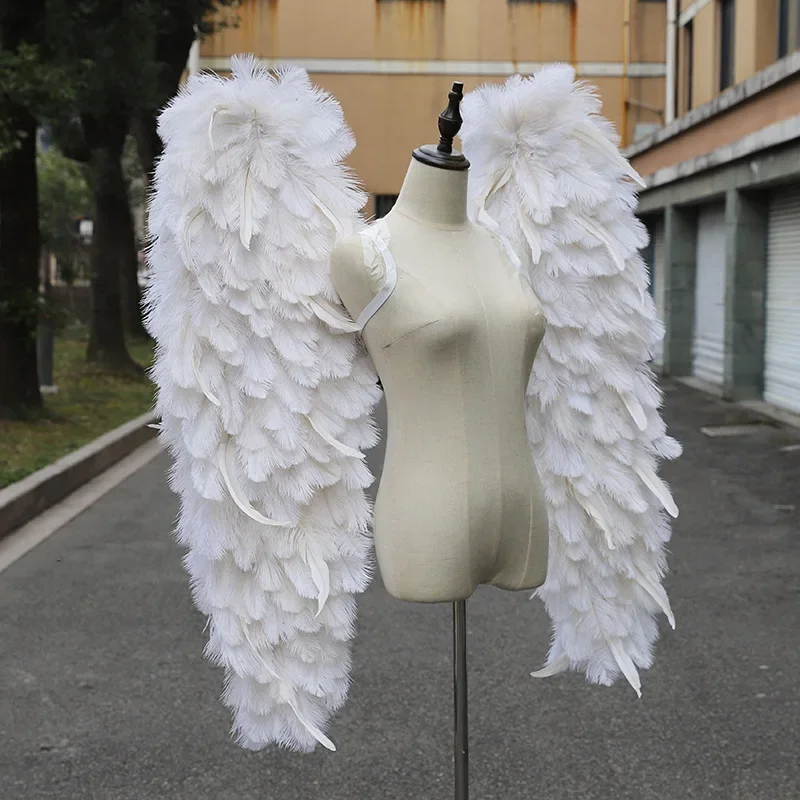 

Large Size White Angel Wings Fit for Model Stage Show Photography Wedding Cosplay Game Feather Props Outdoor Decoration