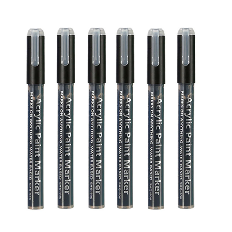 Weiß Farbe Stift 0,7mm Acryl Weiß Gold Silber Permanent Marker Stift für Holz Rock Kunststoff Glas Stein Metall Leinwand kunst Liefert
