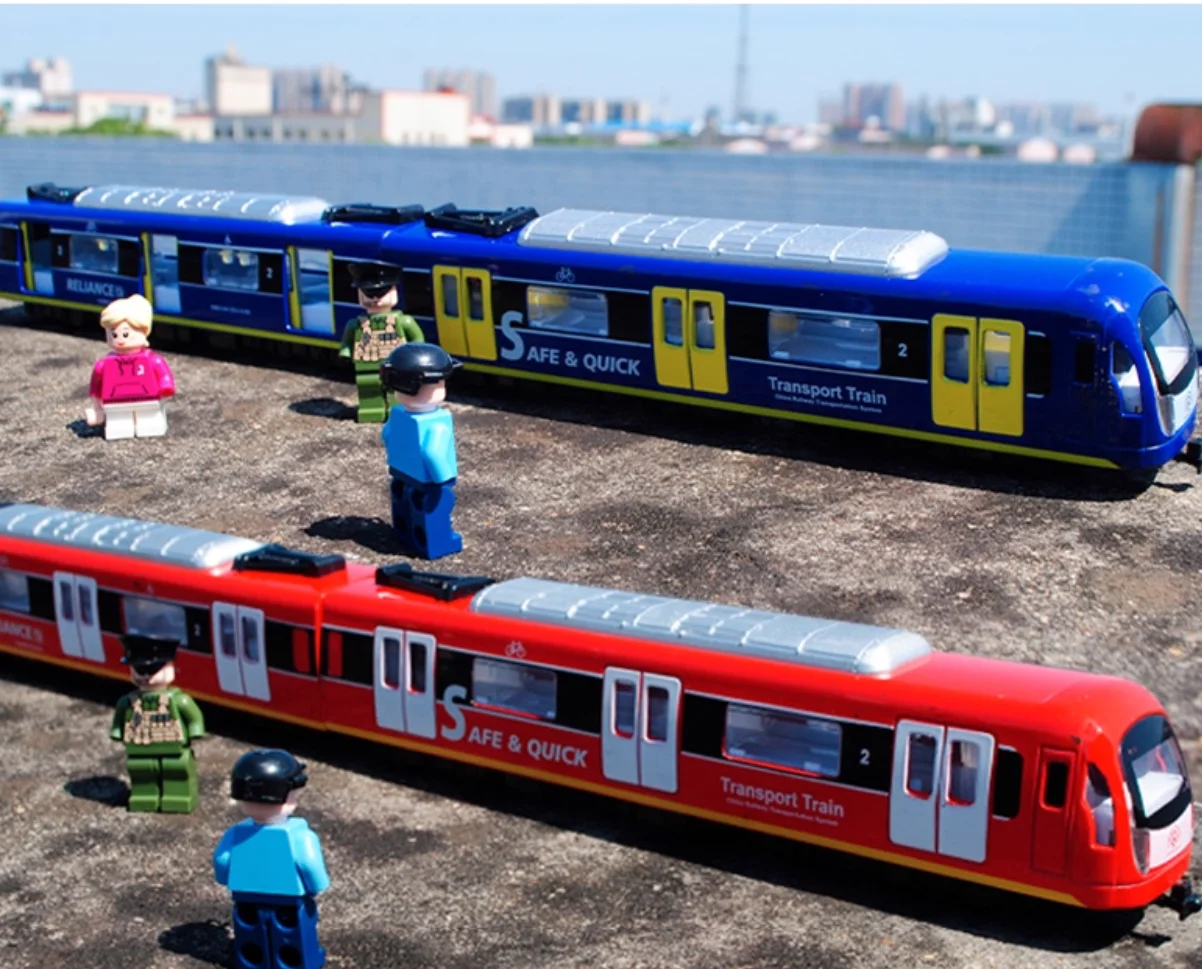 Rail Car Large Simulation Alloy Train Model City Metal Diecast Subway Sound And Light Remote control  Car Kids Toy Boy Gift B071