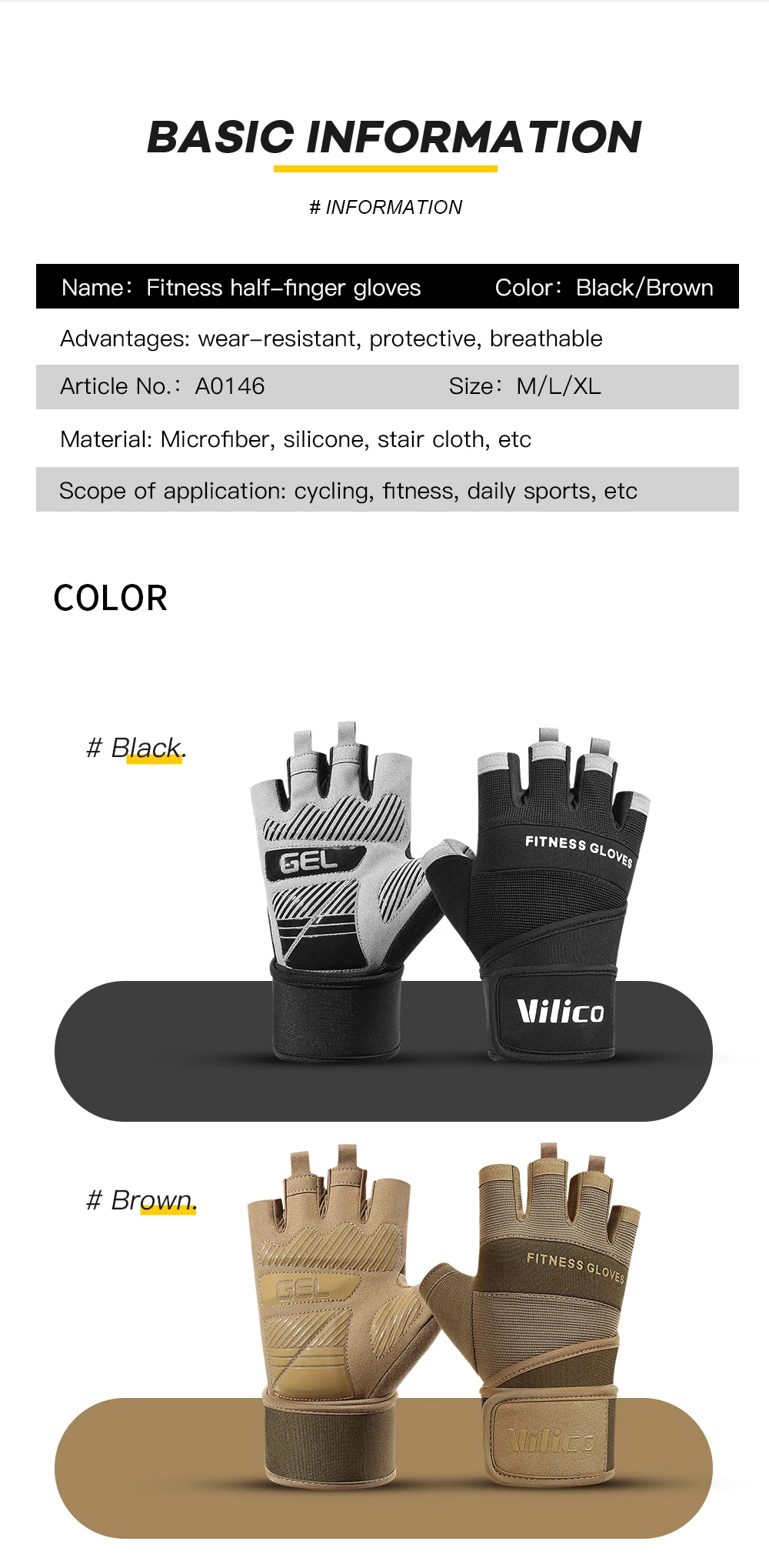 Radfahrhandschuhe Halbfinger Fitness-Handschuhe für Gewichtheben und Hanteltraining Rutschfeste Trainingshandschuhe für Crossfit und Übungen – Detail 8
