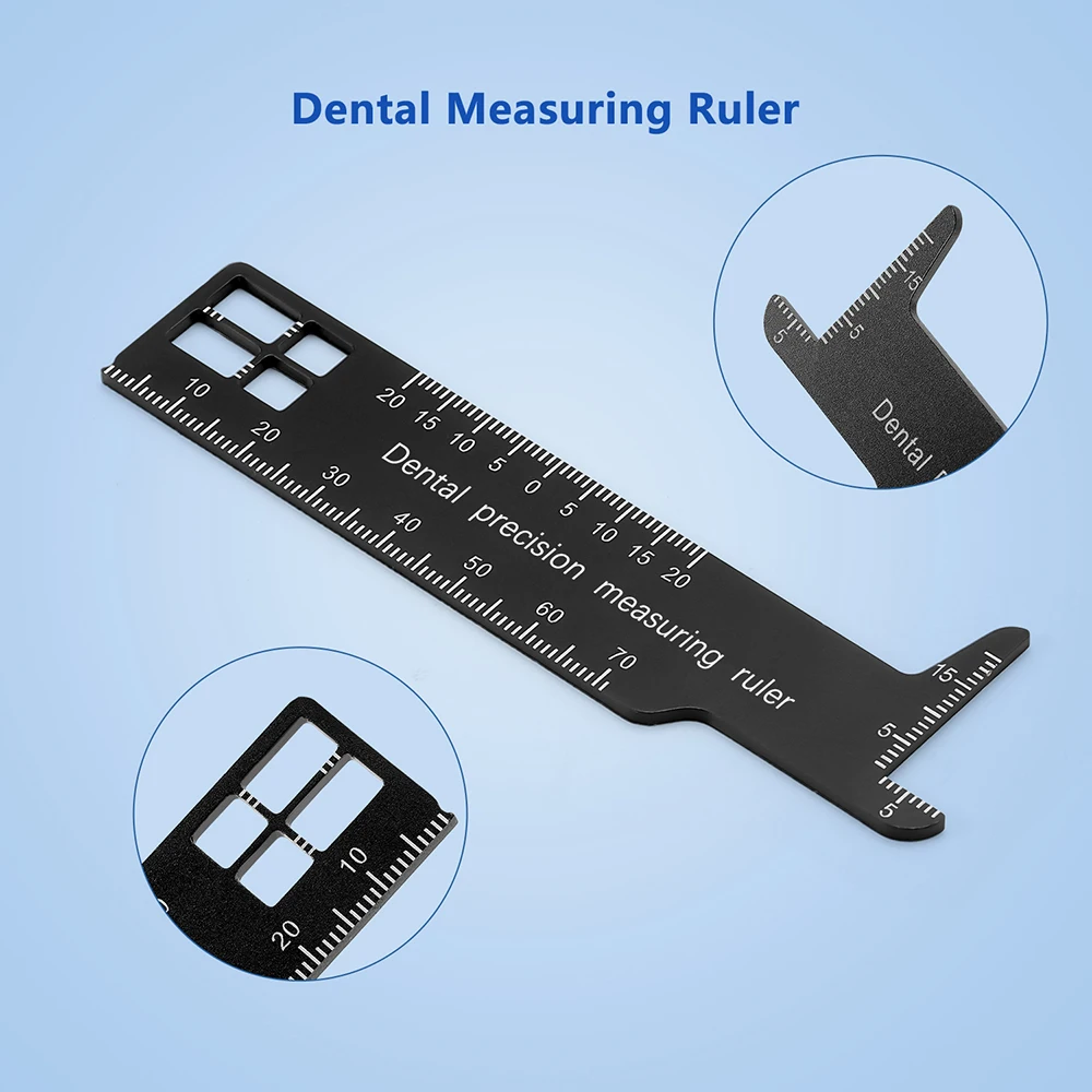 AZDENT Dental Präzisionsmesslineal Kieferorthopädische Zahnlücke Fotografie Medizinisches Werkzeug Aluminiumlegierung Zahnmedizin Messlehre – Detail 1