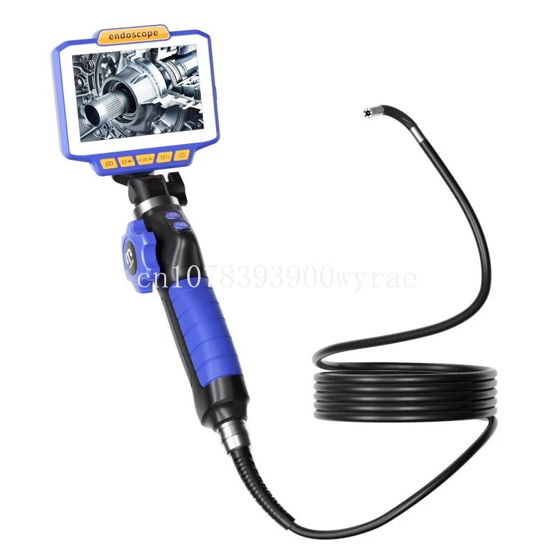 2Way Articulate 180Degree Rotation Steering Industrial Endoscope Inspection Microscope Camera 5Inch IPS Screen 3.9mm 2MP 1080P