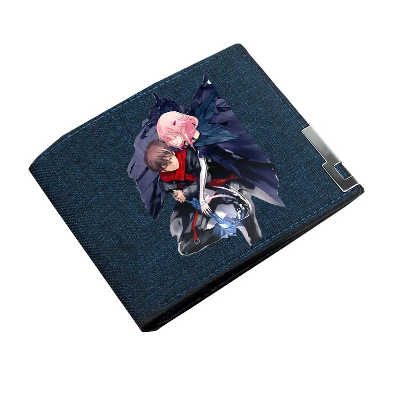 Anime Game Guilty Crown Wallet Boy Gril Cartoon Coin Purse Teenager Canvas Wallet Casual Cash Holder Bi-Fold Short Wallet