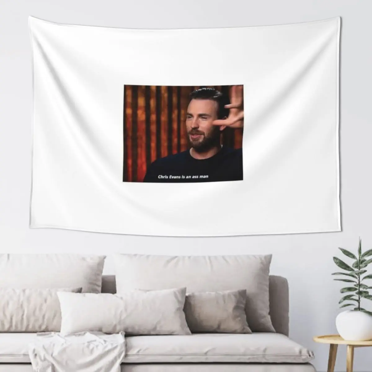 

Chris Evans is an ass man Tapestry Cute Room Decor Decoration Aesthetic Wall Decor Christmas Decoration Tapestry