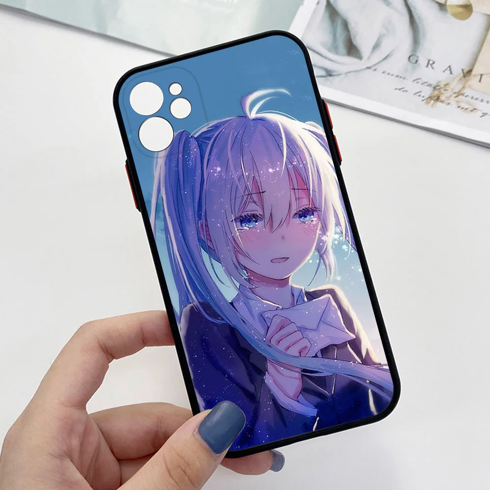 New Trend Crying Sad Girl Cartoon Phone Case For iPhone 16 15 14 11 12 13 Pro Max Mini X XR XS 7 8 Plus SE Translucent Cover