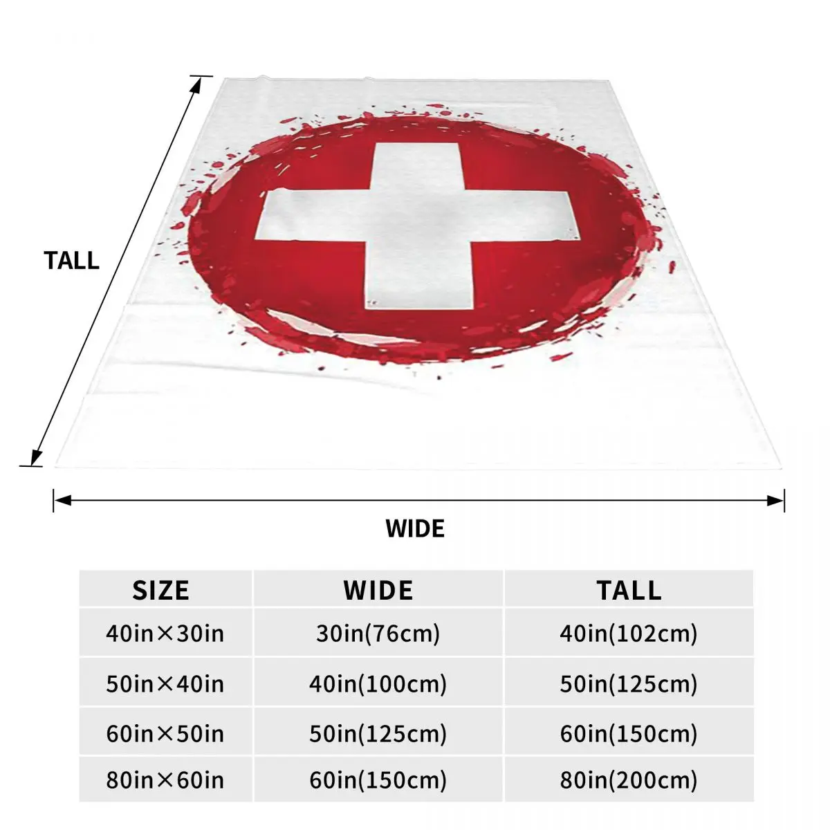 Swiss Switzerland Flag Blankets Fleece Sofa Throw Blanket Breathable for Couch Bedding Travel Throws Bedspread Quilt