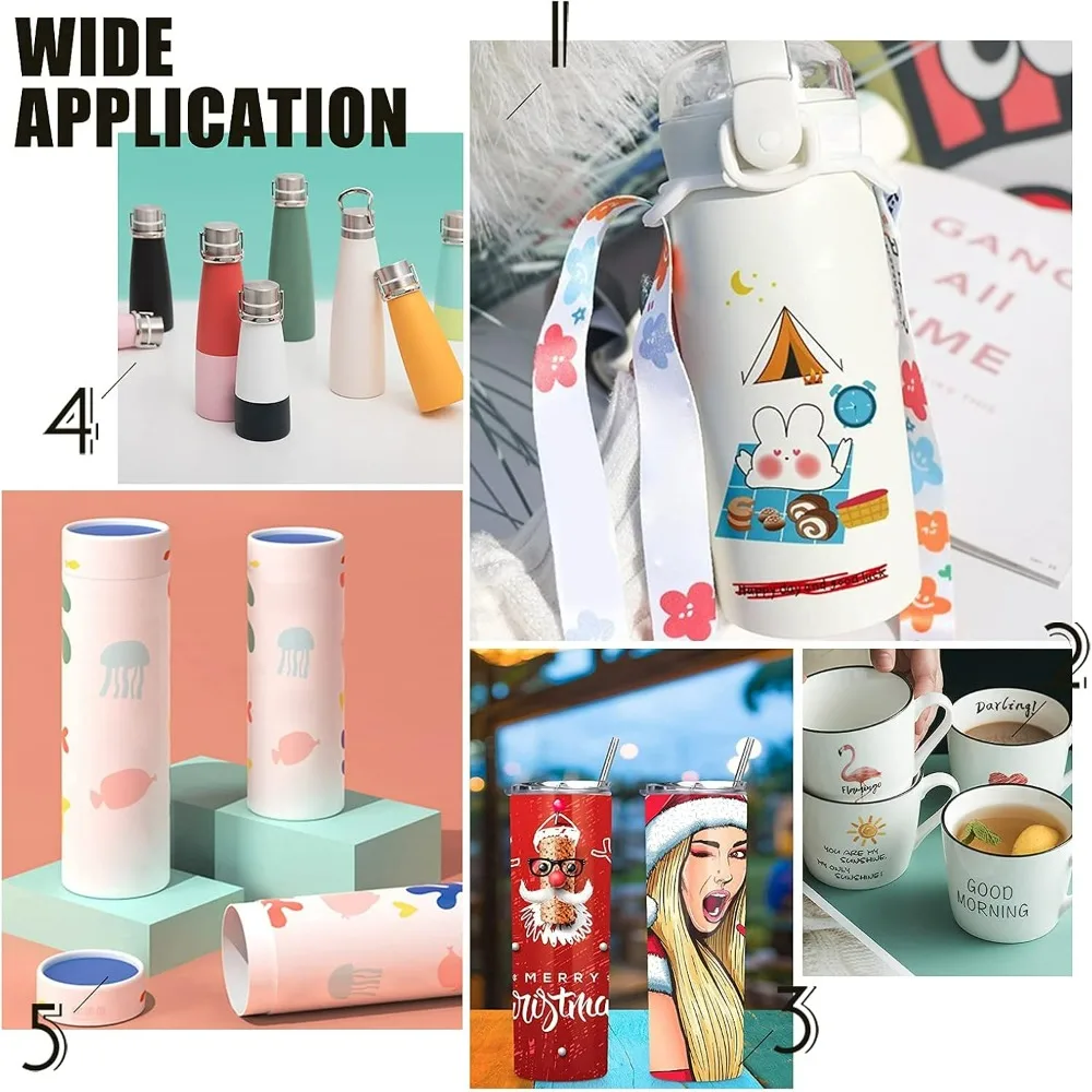 30pcs Sublimation Shrink Wrap Sleeves 7x11.4 Inch White Sublimation Heat Transfer Shrink Film Bags for Mugs Cups Making Kit