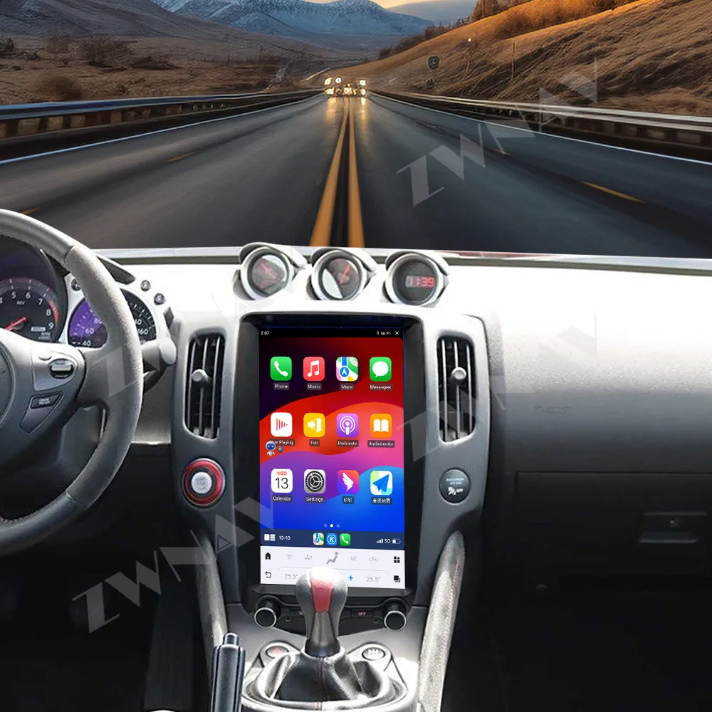 

13,8-дюймовый автомобильный радиоприемник для Nissan 370Z 2009-2021, Android 13, мультимедийная автомобильная стереосистема с GPS-навигацией и поддержкой Auto Carplay