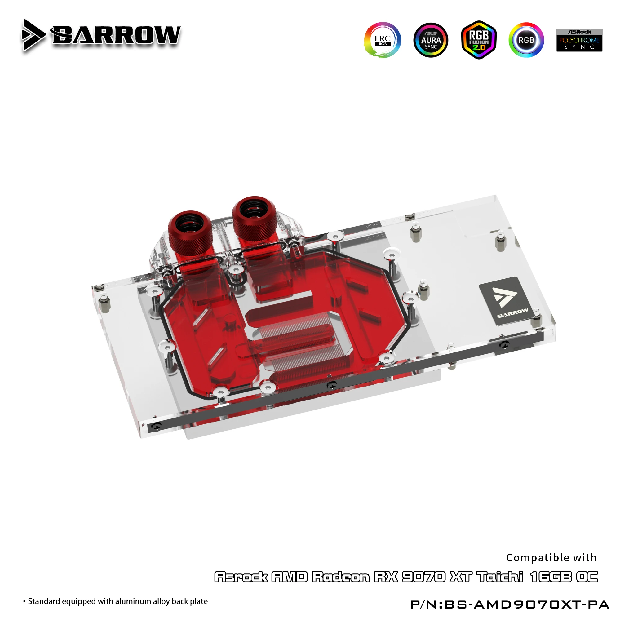 

Barrow GPU Water Cooling Block for ASROCK RX9070XT TaiChi BS-AMD9070XT-PA