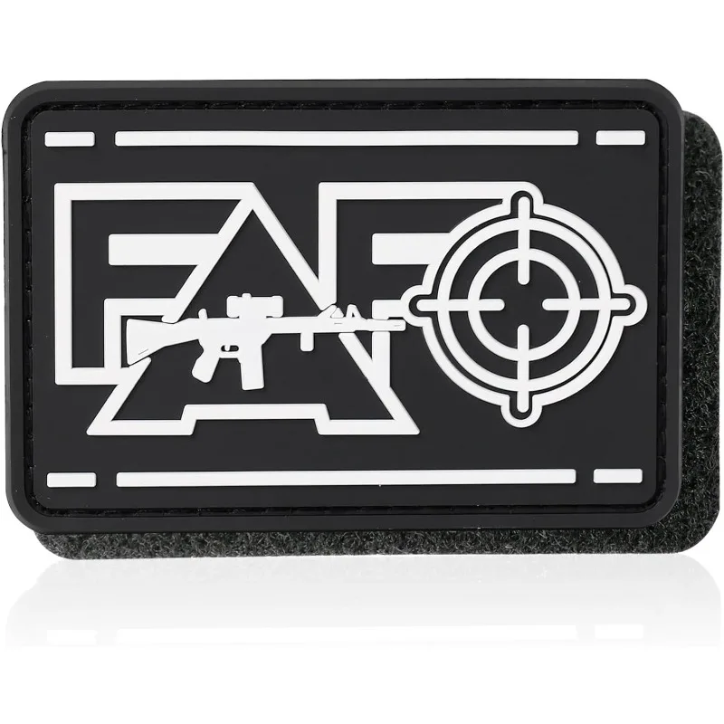 FAFO-Patch à crochet et boucle en PVC 3D, manille, sac à dos, chapeau, sécurité intéressante, patchs de sangle de poitrine pour chien