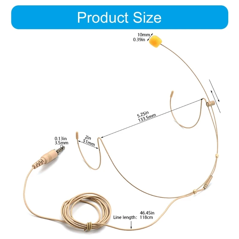 سماعة رأس ميكروفون مزدوج فوق الأذن سماعة رأس فوق الأذن للمحاضرات والعروض الحية والمسرح والبودكاست